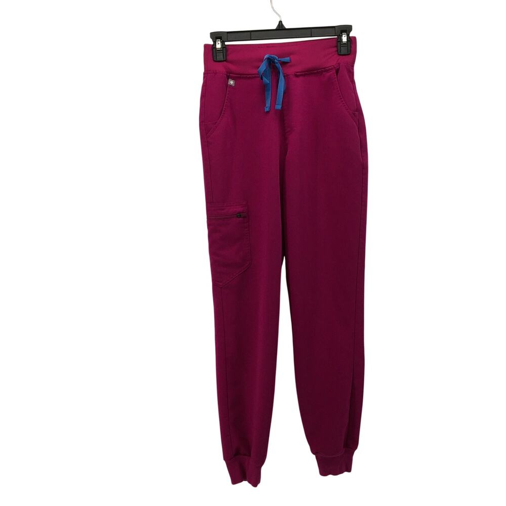 FIGS Zamora Jogger Scrub Pant Raspberry Sorbet Bright Pink XS Nursing Medical
